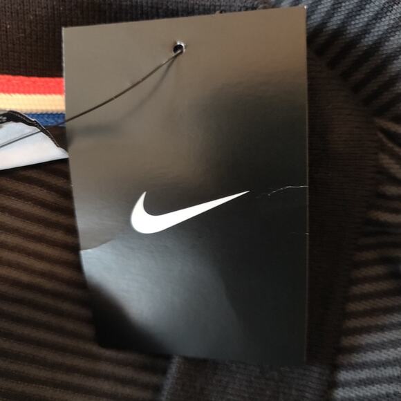 NIKE Team USA Polo Women's XL Collared Black Gray Striped Short Sleeve Buttons - Picture 8 of 16